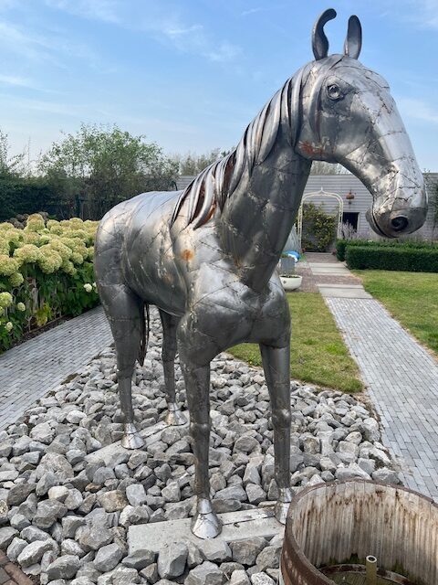 Metalen Paard tuindecoratie